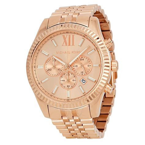 Michael Kors MK8319 Mens Rose Gold Lexington Watch